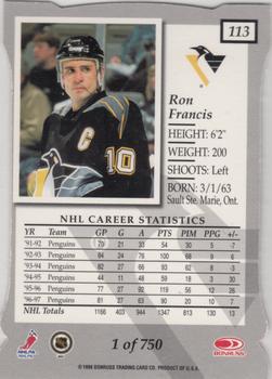 1997-98 Donruss Elite - Aspirations #113 Ron Francis Back