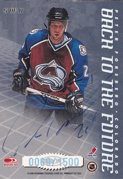 1997-98 Donruss Elite - Back to the Future Autographs #5 Sergei Fedorov / Peter Forsberg Back