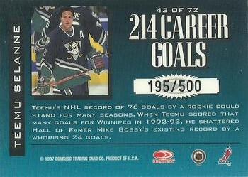 1997-98 Donruss Limited - Fabric of the Game #43 Teemu Selanne Back