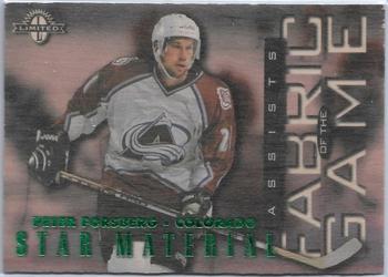 1997-98 Donruss Limited - Fabric of the Game #72 Peter Forsberg Front
