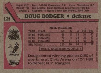 1987-88 Topps #125 Doug Bodger Back