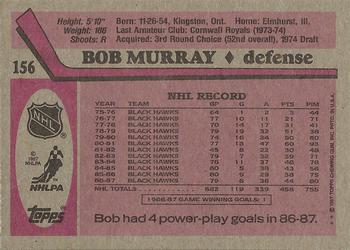 1987-88 Topps #156 Bob Murray Back