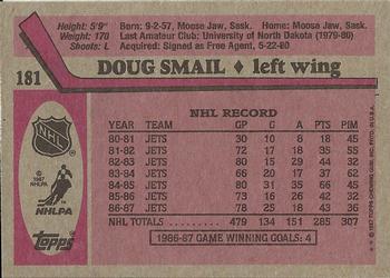 1987-88 Topps #181 Doug Smail Back