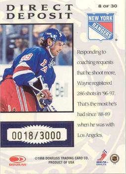 1997-98 Donruss Priority - Direct Deposit #8 Wayne Gretzky Back