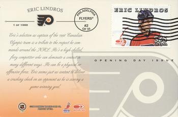 1997-98 Donruss Priority - Postcards Opening Day Issues #2 Eric Lindros Back
