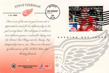 1997-98 Donruss Priority - Postcards Opening Day Issues #4 Steve Yzerman Back