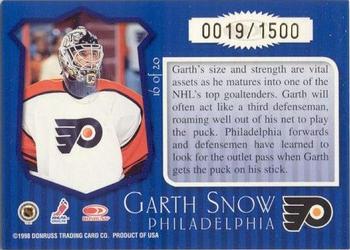 1997-98 Donruss Priority - Postmaster Generals #16 Garth Snow Back
