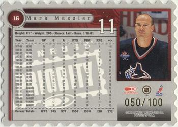 1997-98 Donruss Priority - Stamp of Approval #16 Mark Messier Back
