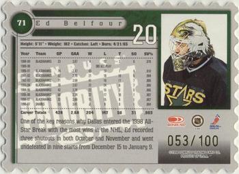 1997-98 Donruss Priority - Stamp of Approval #71 Ed Belfour Back
