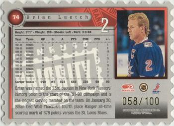 1997-98 Donruss Priority - Stamp of Approval #74 Brian Leetch Back