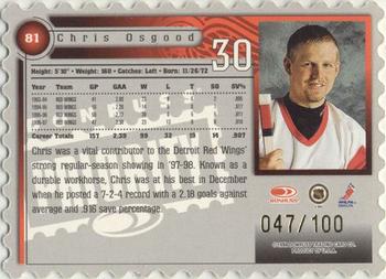 1997-98 Donruss Priority - Stamp of Approval #81 Chris Osgood Back
