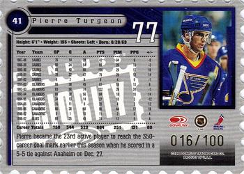 1997-98 Donruss Priority - Stamp of Approval #41 Pierre Turgeon Back