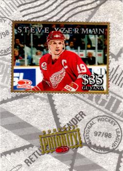 1997-98 Donruss Priority - Stamps Gold #NNO Steve Yzerman Front