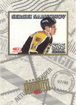 1997-98 Donruss Priority - Stamps Gold #NNO Sergei Samsonov Front