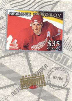 1997-98 Donruss Priority - Stamps Silver #NNO Sergei Fedorov Front