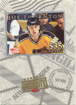 1997-98 Donruss Priority - Stamps Silver #NNO Joe Thornton Front