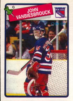 1988-89 O-Pee-Chee #102 John Vanbiesbrouck Front