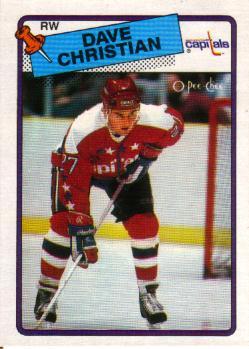 1988-89 O-Pee-Chee #14 Dave Christian Front