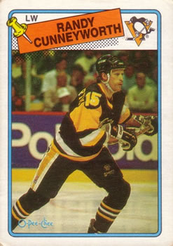 1988-89 O-Pee-Chee #19 Randy Cunneyworth Front