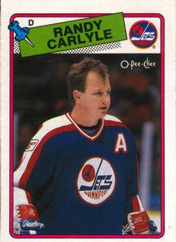 1988-89 O-Pee-Chee #204 Randy Carlyle Front