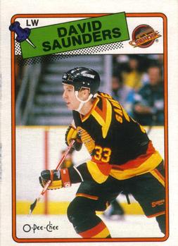 1988-89 O-Pee-Chee #248 David Saunders Front
