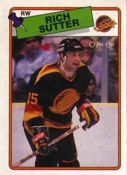 1988-89 O-Pee-Chee #255 Rich Sutter Front