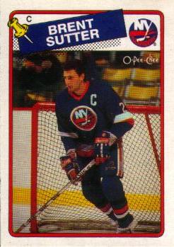 1988-89 O-Pee-Chee #7 Brent Sutter Front
