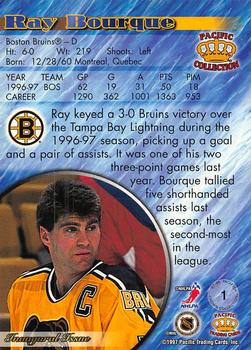 1997-98 Pacific Crown Collection - Copper #1 Ray Bourque Back