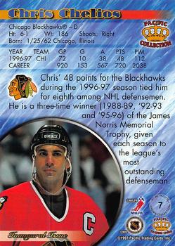 1997-98 Pacific Crown Collection - Copper #7 Chris Chelios Back