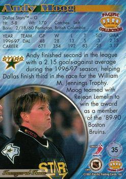 1997-98 Pacific Crown Collection - Copper #35 Andy Moog Back
