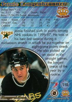 1997-98 Pacific Crown Collection - Copper #110 Jamie Langenbrunner Back
