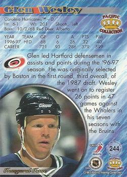 1997-98 Pacific Crown Collection - Copper #244 Glen Wesley Back