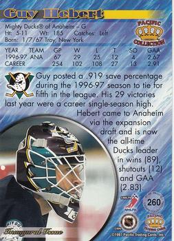 1997-98 Pacific Crown Collection - Copper #260 Guy Hebert Back