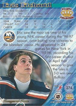 1997-98 Pacific Crown Collection - Copper #274 Eric Fichaud Back