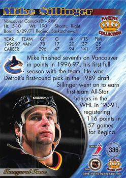 1997-98 Pacific Crown Collection - Copper #336 Mike Sillinger Back