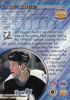 1997-98 Pacific Crown Collection - Copper #342 Jeff Toms Back