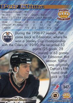 1997-98 Pacific Crown Collection - Copper #347 Petr Klima Back