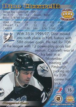1997-98 Pacific Crown Collection - Emerald Green #15 Dino Ciccarelli Back