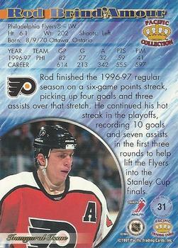 1997-98 Pacific Crown Collection - Emerald Green #31 Rod Brind'Amour Back