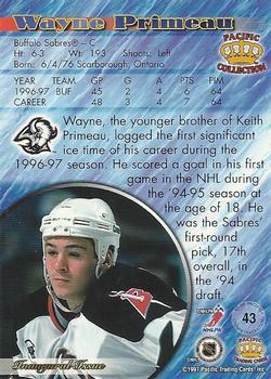 1997-98 Pacific Crown Collection - Emerald Green #43 Wayne Primeau Back