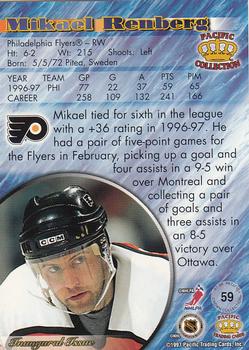 1997-98 Pacific Crown Collection - Emerald Green #59 Mikael Renberg Back