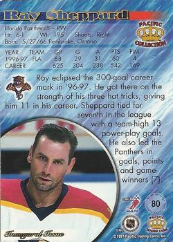 1997-98 Pacific Crown Collection - Emerald Green #80 Ray Sheppard Back