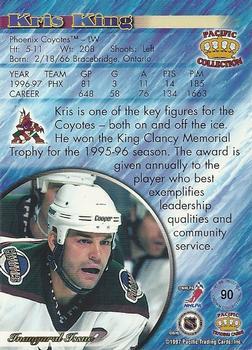 1997-98 Pacific Crown Collection - Emerald Green #90 Kris King Back