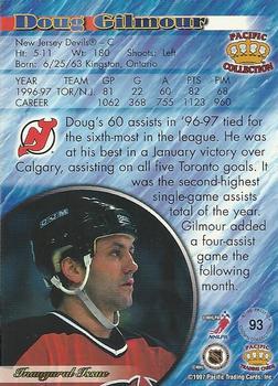 1997-98 Pacific Crown Collection - Emerald Green #93 Doug Gilmour Back