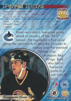 1997-98 Pacific Crown Collection - Emerald Green #96 Pavel Bure Back