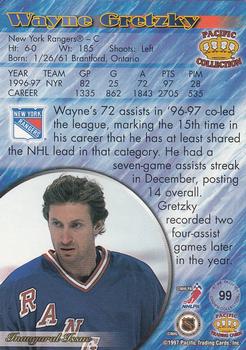 1997-98 Pacific Crown Collection - Emerald Green #99 Wayne Gretzky Back