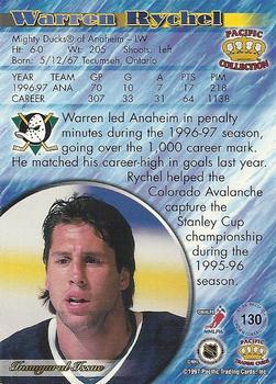 1997-98 Pacific Crown Collection - Emerald Green #130 Warren Rychel Back