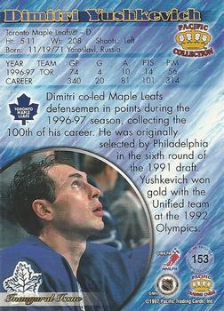 1997-98 Pacific Crown Collection - Emerald Green #153 Dimitri Yushkevich Back