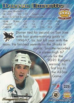 1997-98 Pacific Crown Collection - Emerald Green #229 Darren Turcotte Back