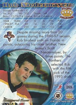 1997-98 Pacific Crown Collection - Emerald Green #269 Rob Niedermayer Back